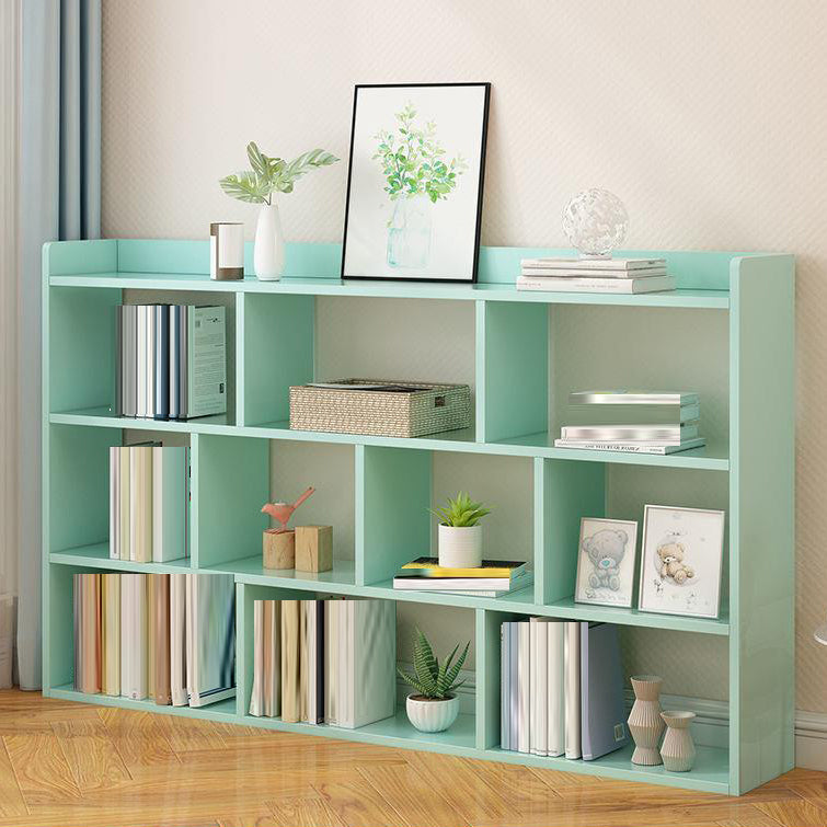 Scandinavian Engineered Wood Bookshelf Standard Open Back Bookcase 55.1"L x 7.9"W x 35.4"H Green Clearhalo 'Bookcases' 'furn' 'furn_bookcases' 'Furniture' 'Office Furniture' 6550013