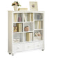 Closed Back Modern Bookcase Standard White Wooden Bookshelf with Shelves 47.2"L x 11.8"W x 51.2"H 3 Cabinet Not Included Clearhalo 'Bookcases' 'furn' 'furn_bookcases' 'Furniture' 'Office Furniture' 6550020