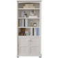 Closed Back Modern Bookcase Standard White Wooden Bookshelf with Shelves Clearhalo 'Bookcases' 'furn' 'furn_bookcases' 'Furniture' 'Office Furniture' 6550027