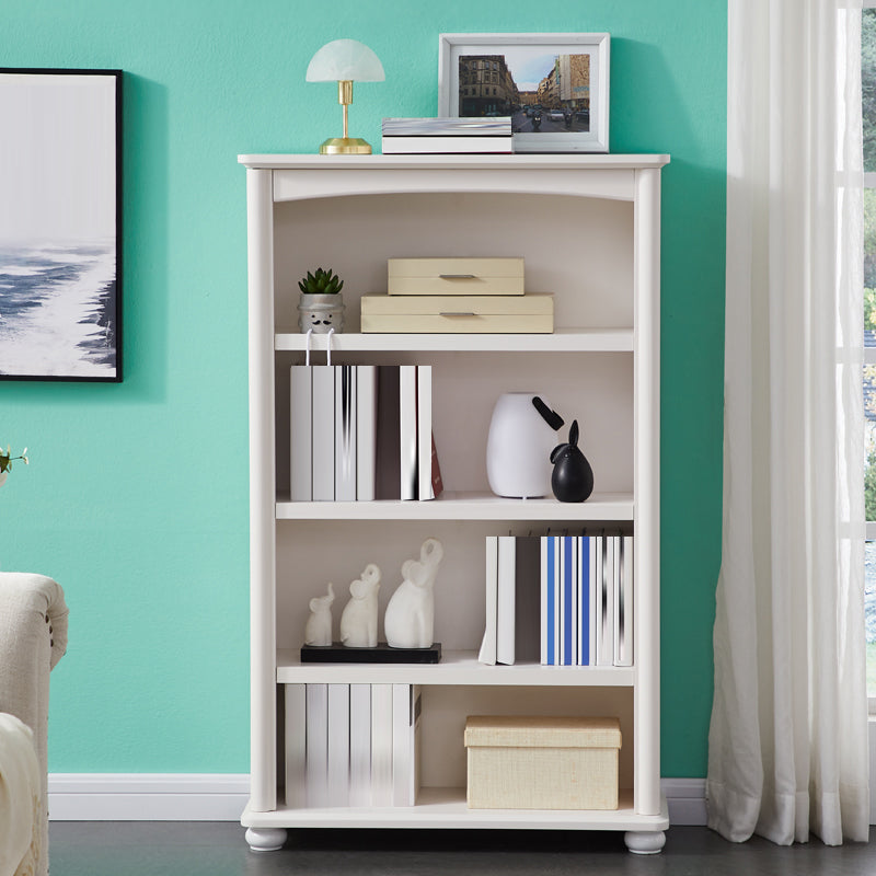 Closed Back Modern Bookcase Standard White Wooden Bookshelf with Shelves 31.5"L x 11.8"W x 51.2"H Drawer Not Included Cabinet Not Included Clearhalo 'Bookcases' 'furn' 'furn_bookcases' 'Furniture' 'Office Furniture' 6550028