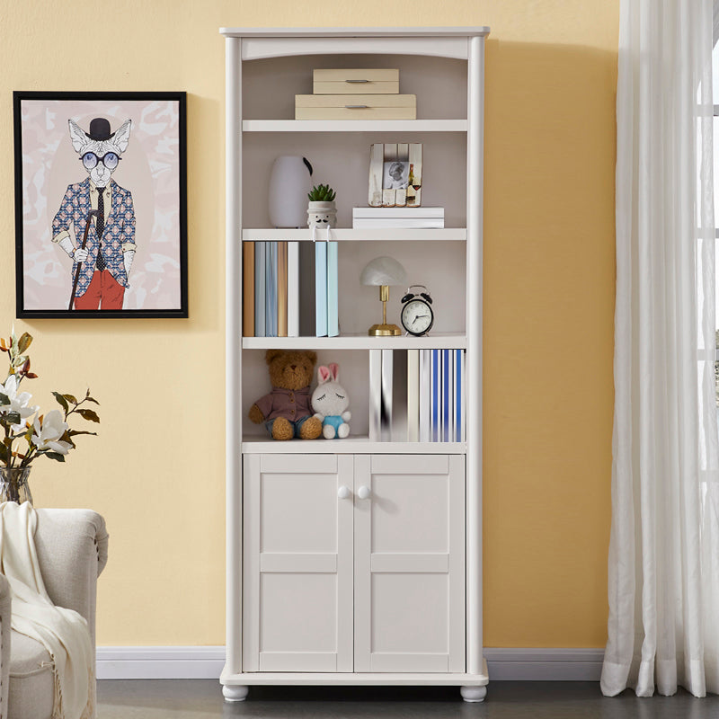Closed Back Modern Bookcase Standard White Wooden Bookshelf with Shelves 23.6"L x 11.8"W x 51.2"H Drawer Not Included 1 Clearhalo 'Bookcases' 'furn' 'furn_bookcases' 'Furniture' 'Office Furniture' 6550035