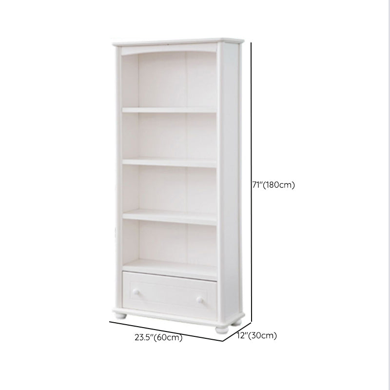 Closed Back Modern Bookcase Standard White Wooden Bookshelf with Shelves Clearhalo 'Bookcases' 'furn' 'furn_bookcases' 'Furniture' 'Office Furniture' 6550042