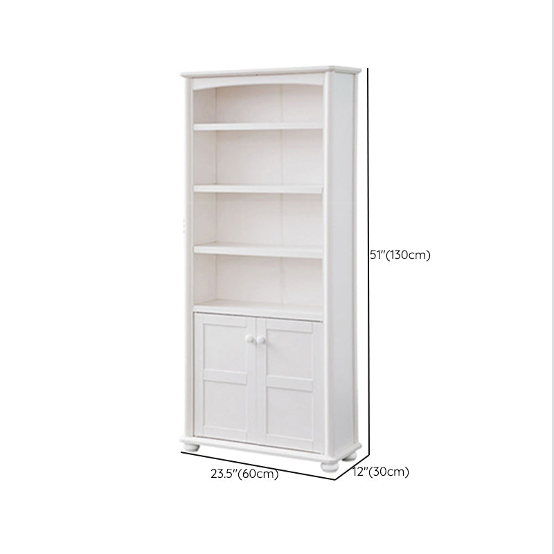 Closed Back Modern Bookcase Standard White Wooden Bookshelf with Shelves Clearhalo 'Bookcases' 'furn' 'furn_bookcases' 'Furniture' 'Office Furniture' 6550048