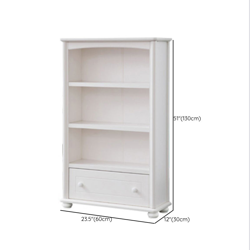 Closed Back Modern Bookcase Standard White Wooden Bookshelf with Shelves Clearhalo 'Bookcases' 'furn' 'furn_bookcases' 'Furniture' 'Office Furniture' 6550049