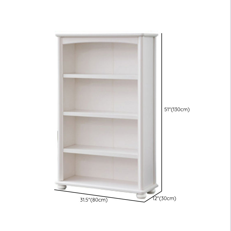 Closed Back Modern Bookcase Standard White Wooden Bookshelf with Shelves Clearhalo 'Bookcases' 'furn' 'furn_bookcases' 'Furniture' 'Office Furniture' 6550053