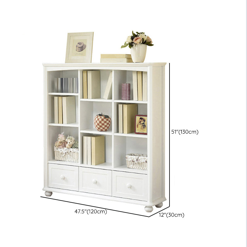 Closed Back Modern Bookcase Standard White Wooden Bookshelf with Shelves Clearhalo 'Bookcases' 'furn' 'furn_bookcases' 'Furniture' 'Office Furniture' 6550054