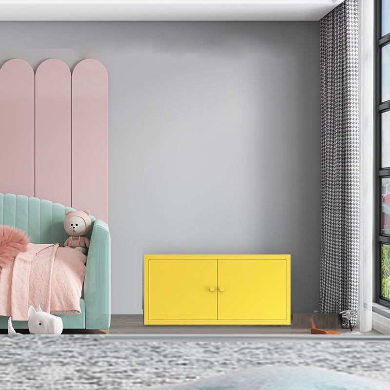 Metal Cabinets Included Bookshelf Standard Scandinavian Bookcase 31.5"L x 19.5"W x 16"H Yellow Clearhalo 'Bookcases' 'furn' 'furn_bookcases' 'Furniture' 'Office Furniture' 6550075