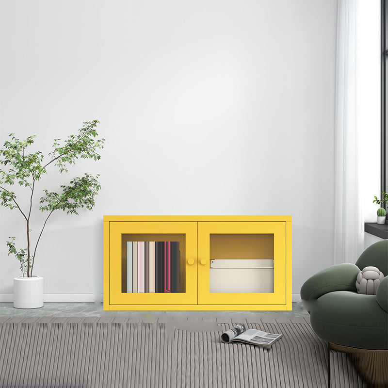 Metal Cabinets Included Bookshelf Standard Scandinavian Bookcase 27.5"L x 14"W x 16"H Yellow Clearhalo 'Bookcases' 'furn' 'furn_bookcases' 'Furniture' 'Office Furniture' 6550076
