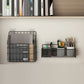Industrial Floating Bookshelf Closed Back Metal Bookcase with Shelves