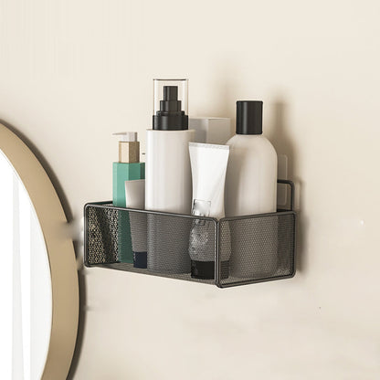 Industrial Floating Bookshelf Closed Back Metal Bookcase with Shelves