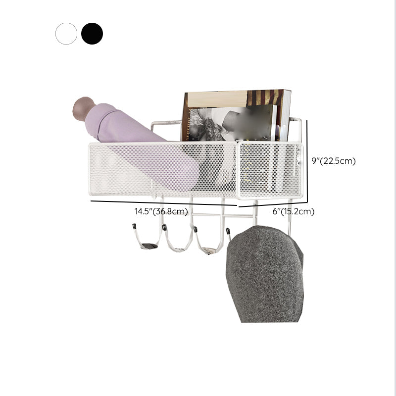 Industrial Floating Bookshelf Closed Back Metal Bookcase with Shelves