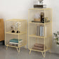 Glam Closed Back Bookcase Metal Standard Bookshelf with Shelves Clearhalo 'Bookcases' 'furn' 'furn_bookcases' 'Furniture' 'Office Furniture' 6550153
