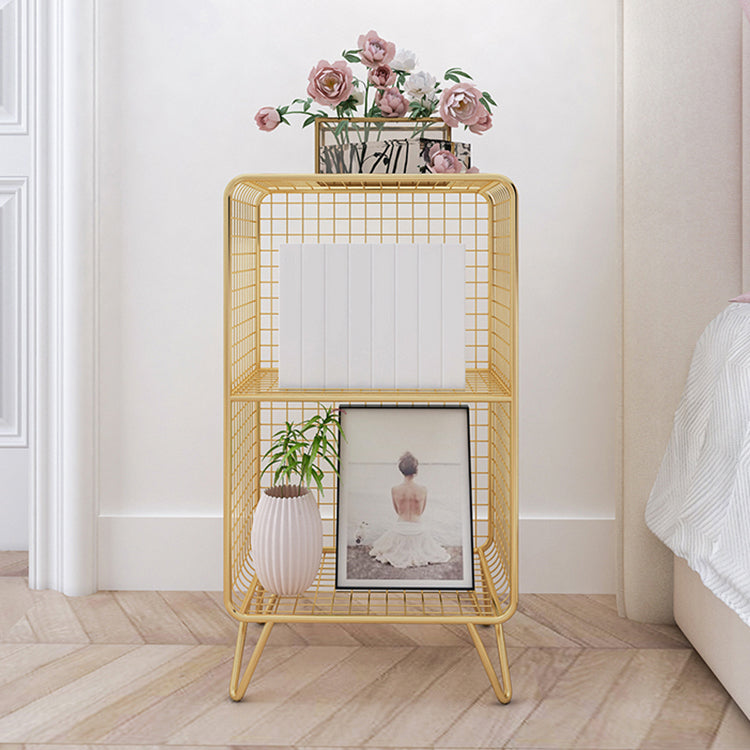 Glam Closed Back Bookcase Metal Standard Bookshelf with Shelves Clearhalo 'Bookcases' 'furn' 'furn_bookcases' 'Furniture' 'Office Furniture' 6550155