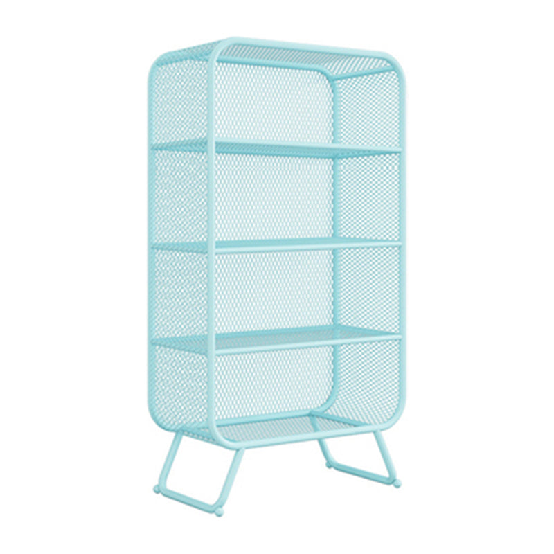 Glam Closed Back Bookcase Metal Standard Bookshelf with Shelves Clearhalo 'Bookcases' 'furn' 'furn_bookcases' 'Furniture' 'Office Furniture' 6550157