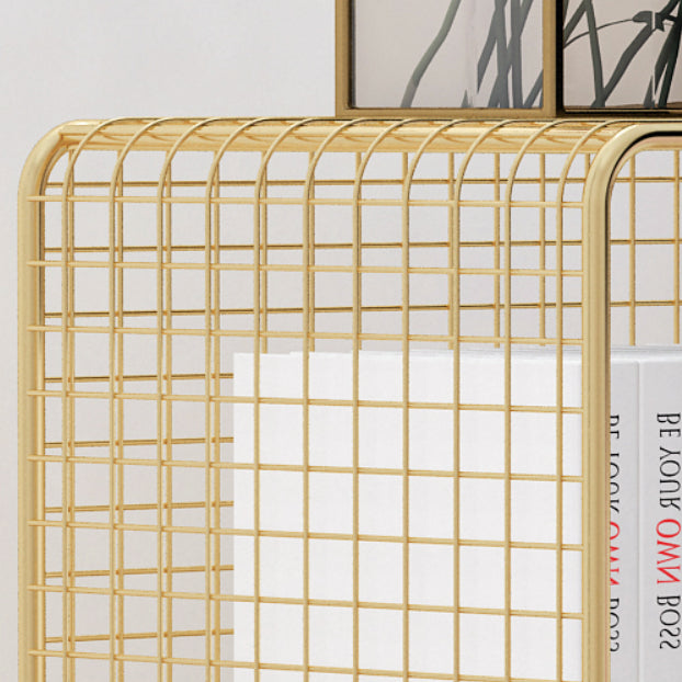 Glam Closed Back Bookcase Metal Standard Bookshelf with Shelves Clearhalo 'Bookcases' 'furn' 'furn_bookcases' 'Furniture' 'Office Furniture' 6550160