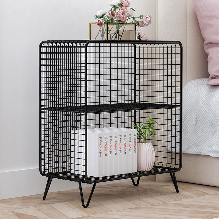 Glam Closed Back Bookcase Metal Standard Bookshelf with Shelves Clearhalo 'Bookcases' 'furn' 'furn_bookcases' 'Furniture' 'Office Furniture' 6550174