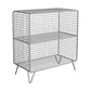 Glam Closed Back Bookcase Metal Standard Bookshelf with Shelves 24"L x 12"W x 28"H Light Silver Clearhalo 'Bookcases' 'furn' 'furn_bookcases' 'Furniture' 'Office Furniture' 6550179