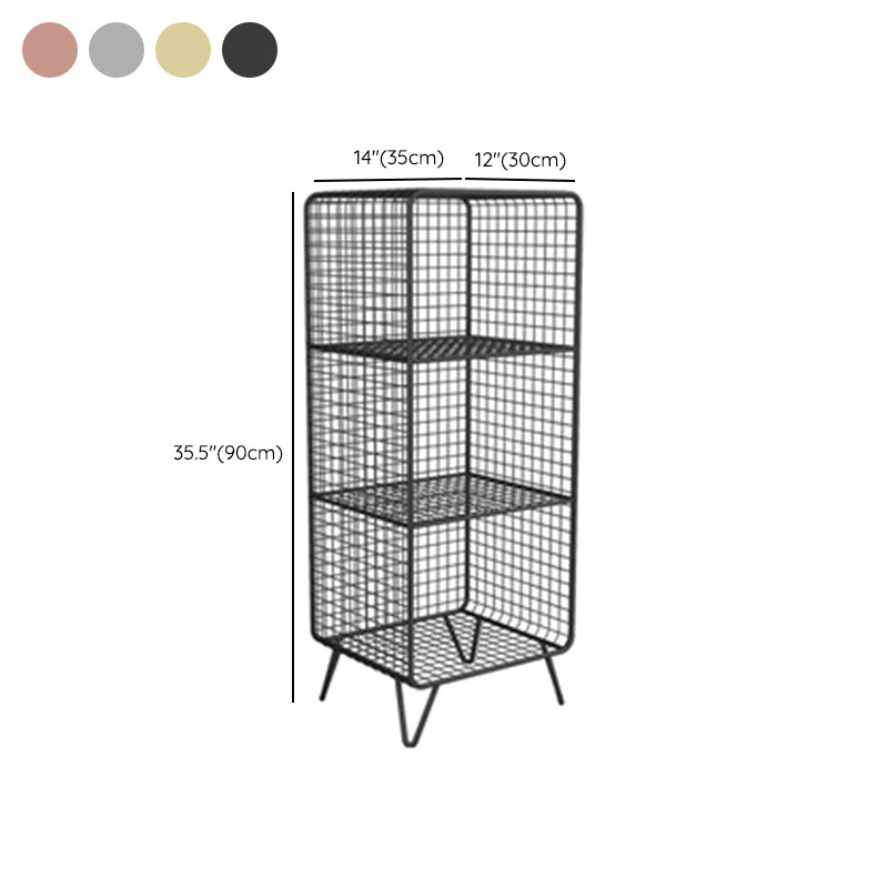 Glam Closed Back Bookcase Metal Standard Bookshelf with Shelves Clearhalo 'Bookcases' 'furn' 'furn_bookcases' 'Furniture' 'Office Furniture' 6550184