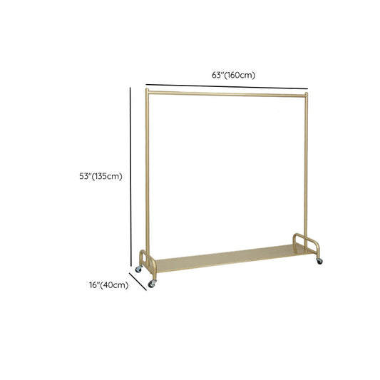 Hangage de manteau glamour en métal encadré rail suspendu et porte-manche inférieur avec des bouts