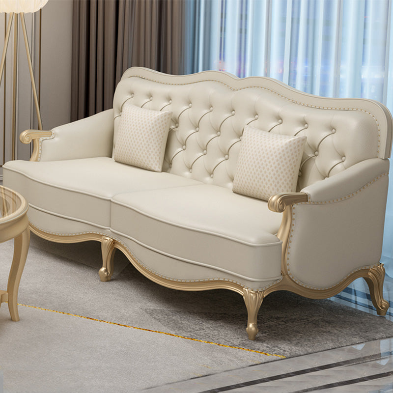 Divano moderno moderno di beige di metà secolo.