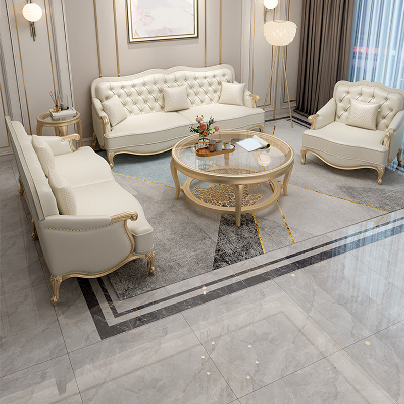 Divano moderno moderno di beige di metà secolo.