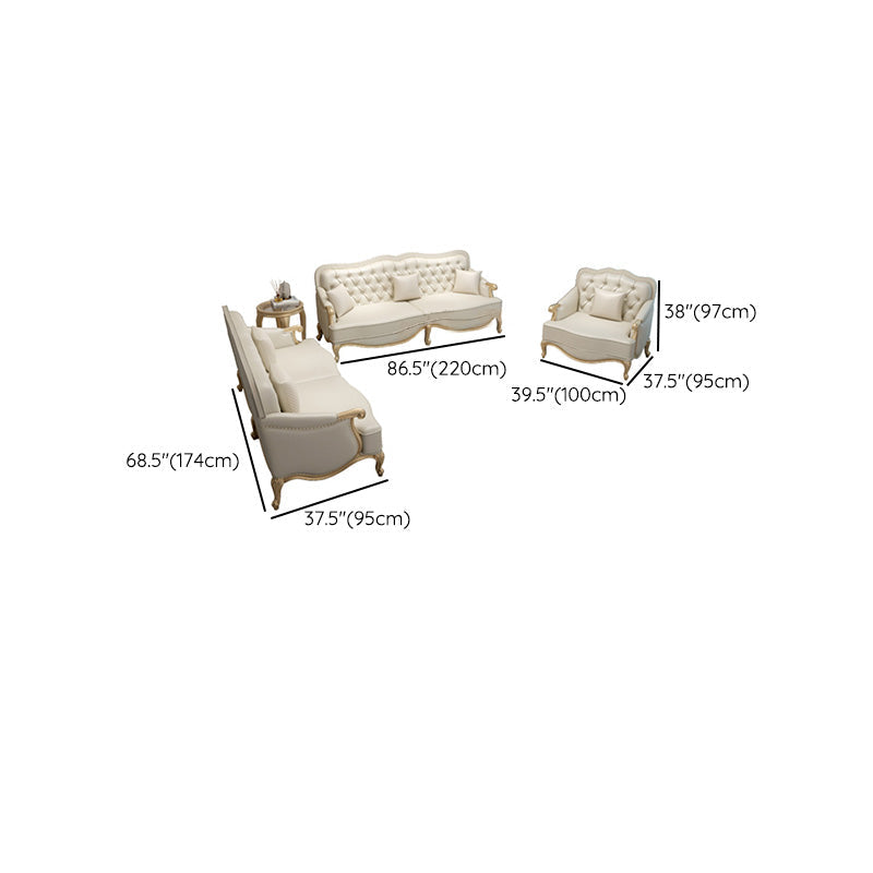 Divano moderno moderno di beige di metà secolo.