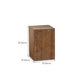 Rustic 11.81" Wood End Table Square Side Table in Distressed Finish