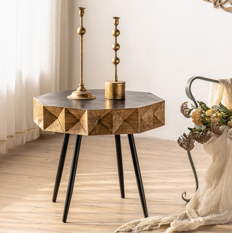 Tavolino laterale di campagna francese completamente assemblato tavolo laterale dell'accento per camera da letto