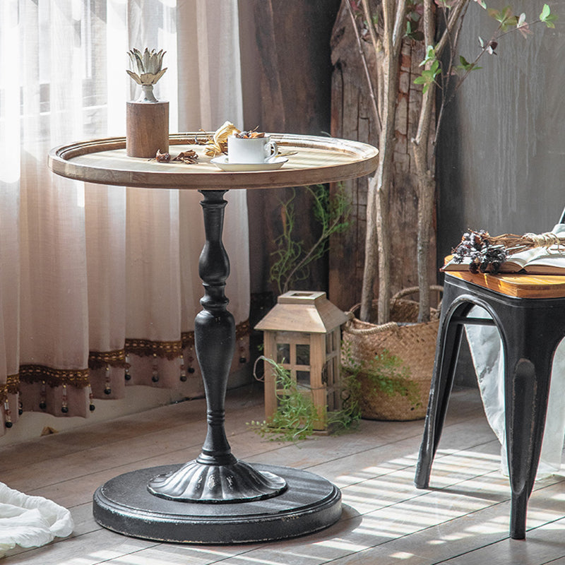 Table d'appoint de campagne de 19 "de largeur de 19" Table d'appoint accent rond pour chambre à coucher