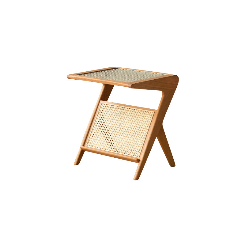 17" Wide Side Table Rectangular Accent Side Table with Storage