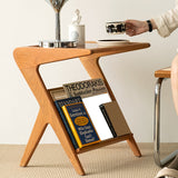 17" Wide Side Table Rectangular Accent Side Table with Storage