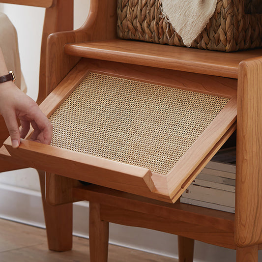 Tavolo laterale da 14 "Tavolo laterale accento in quercia con spazio per il soggiorno