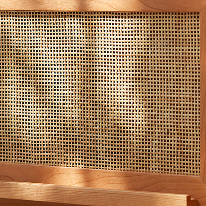 14" Wide Side Table Oak Accent Side Table with Storage for Living Room