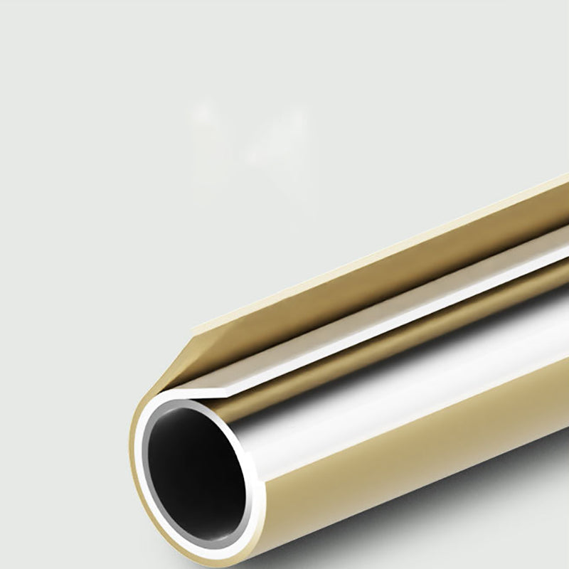 Glam Metal Side Table with Shelves Round Stone Top Accent Side Table