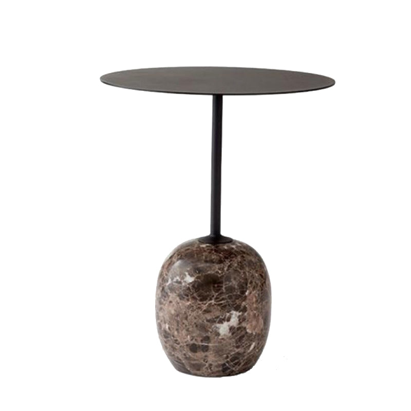 Tavolino moderno in metallo nero/nero tavolino marmo laterale