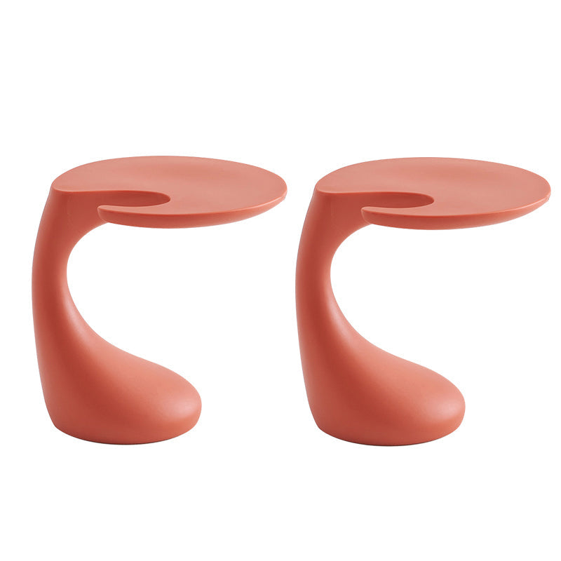 Modern Naturally Shaped End Table Plastic Table for Living Room