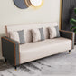 Cushions Square Arm Sofa Leather and Wood Seating with Pillows Light Gray Clearhalo 'furn' 'furn_sofas' 'Furniture' 'Living Room Furniture' 'Sofa' 'sofas' 6551597