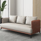 Modern Living Room Sofa Tuxedo Arm Sofa with Pillow and Black Metal Legs