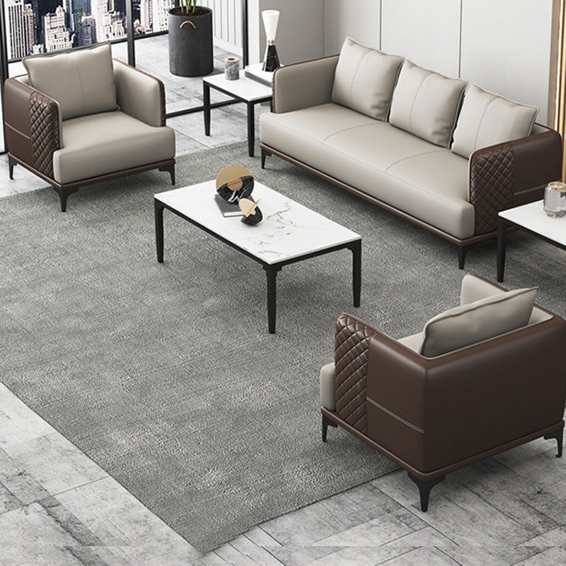 Divano da soggiorno moderno di divano da soggiorno con cuscinetto e gambe in metallo nero