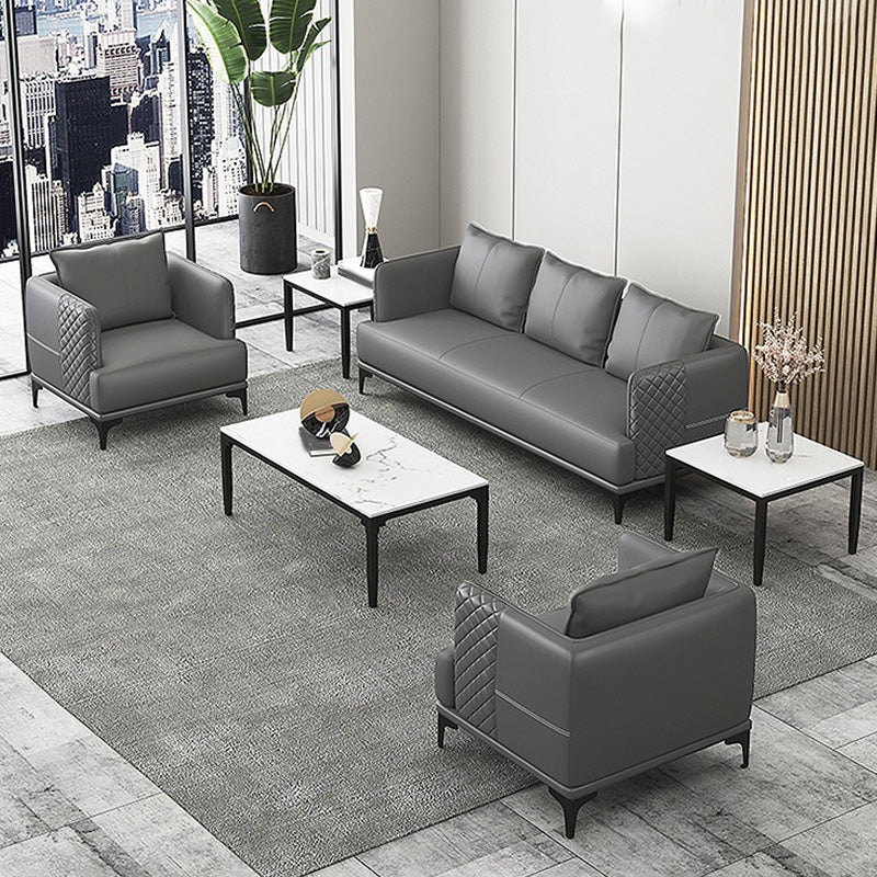 Divano da soggiorno moderno di divano da soggiorno con cuscinetto e gambe in metallo nero