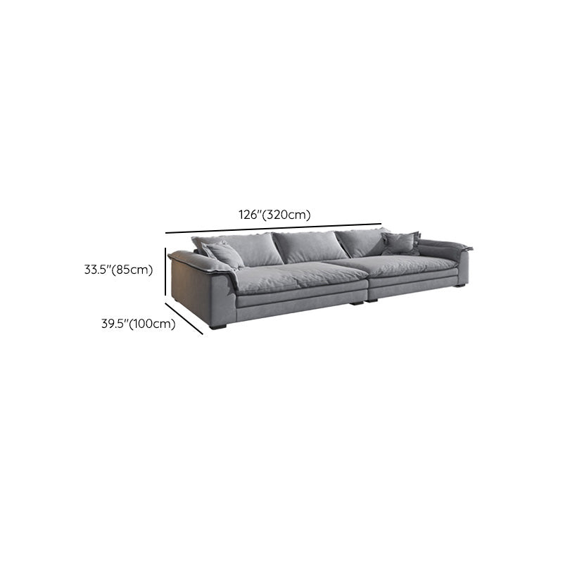 Contemporary Settee Living Room Pillow Top Arm Pillows Seating