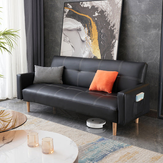 Leder- und Holzsofa Ledersofa Sitzplatzkissen für Wohnung