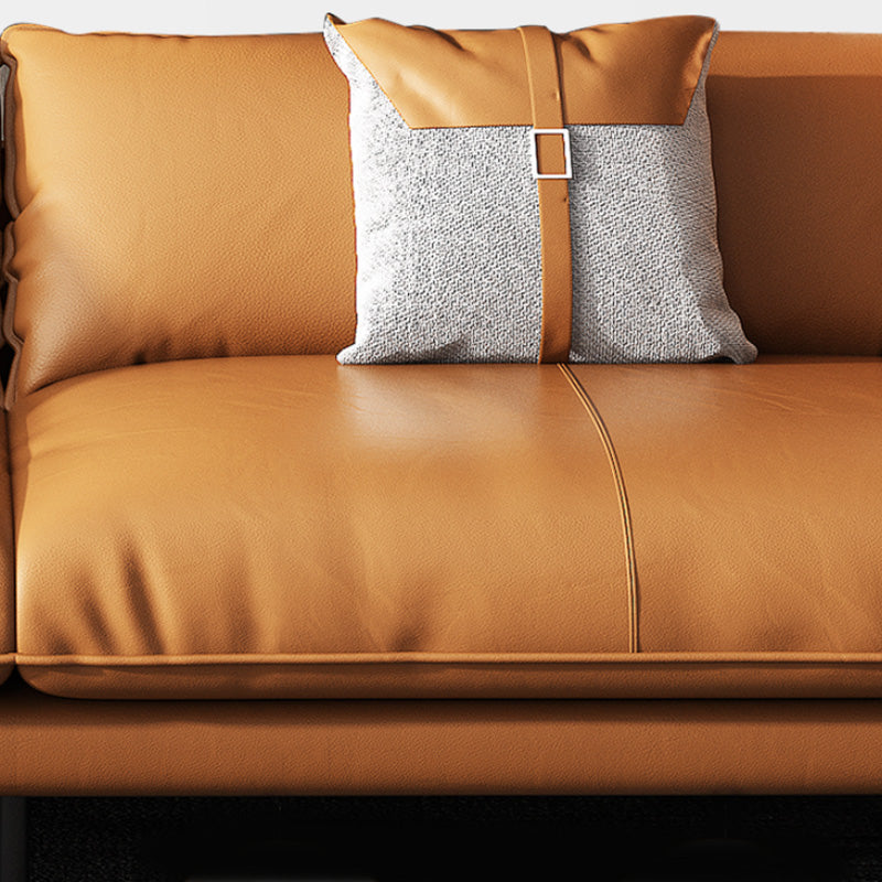 Vintage Living Room Settee Pillow Top Arm Pillows Orange Sofa Clearhalo 'furn' 'furn_sofas' 'Furniture' 'Living Room Furniture' 'Sofa' 'sofas' 6551904