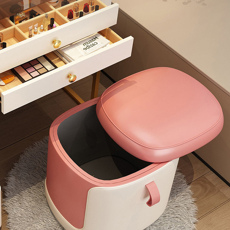 モダンなガラス/石のトップメイクアップバニティミラーとジュエリードレッシングテーブル