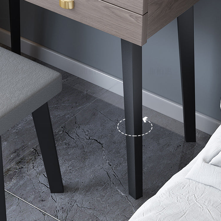 Flip-Top-Waschtabelle 3-Schüchterstuhl-Waschtisch mit Lagerregalen