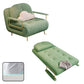 Fabric Upholstered Futon Chair Tufted Twin Futon Sleeper Sofa Green Polyester Blend Sponge Clearhalo 'furn' 'furn_futons' 'Furniture' 'Futons & Daybeds' 'Futons' 'Living Room Furniture' 6552012