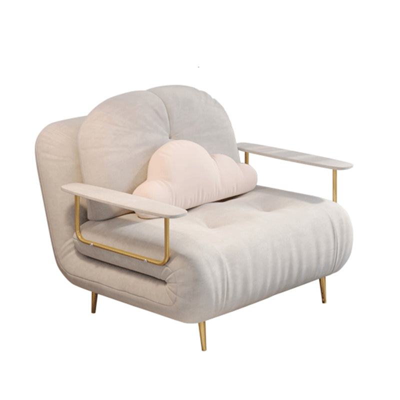 Fabric Upholstered Futon Chair Tufted Twin Futon Sleeper Sofa Clearhalo 'furn' 'furn_futons' 'Furniture' 'Futons & Daybeds' 'Futons' 'Living Room Furniture' 6552014