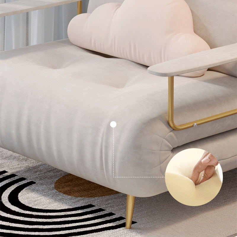 Fabric Upholstered Futon Chair Tufted Twin Futon Sleeper Sofa Clearhalo 'furn' 'furn_futons' 'Furniture' 'Futons & Daybeds' 'Futons' 'Living Room Furniture' 6552016