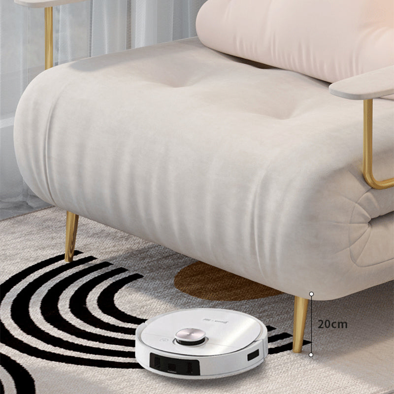 Fabric Upholstered Futon Chair Tufted Twin Futon Sleeper Sofa Clearhalo 'furn' 'furn_futons' 'Furniture' 'Futons & Daybeds' 'Futons' 'Living Room Furniture' 6552018