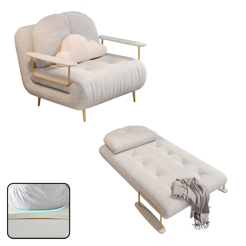 Fabric Upholstered Futon Chair Tufted Twin Futon Sleeper Sofa Clearhalo 'furn' 'furn_futons' 'Furniture' 'Futons & Daybeds' 'Futons' 'Living Room Furniture' 6552021